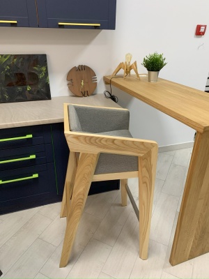 Барный стул с спинкой AIR 2 Bar M (4 soft) натуральный 