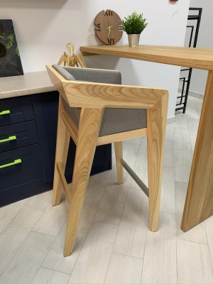 Барный стул с спинкой AIR 2 Bar M (4 soft) натуральный 