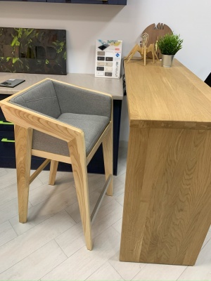 Барный стул с спинкой AIR 2 Bar M (4 soft) натуральный 